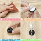 Shintop Cord Organizer, 6 Pack Black Charger Holder Cable Clips Wire Clips - Image 5