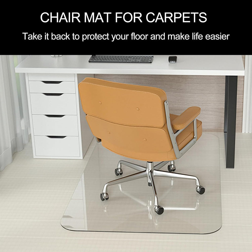 32"x48" Heavy Duty Clear Office Chair Mat for Carpet | Chair Mat Under Computer Desk Floor Mat Protector for Carpeted Floors, Can be Used on Carpet or Hard Floor
