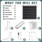 MULSAME Pegboard Combination Kit, 25.2" x 50.4" Wall Mounted Storage Set - Image 4