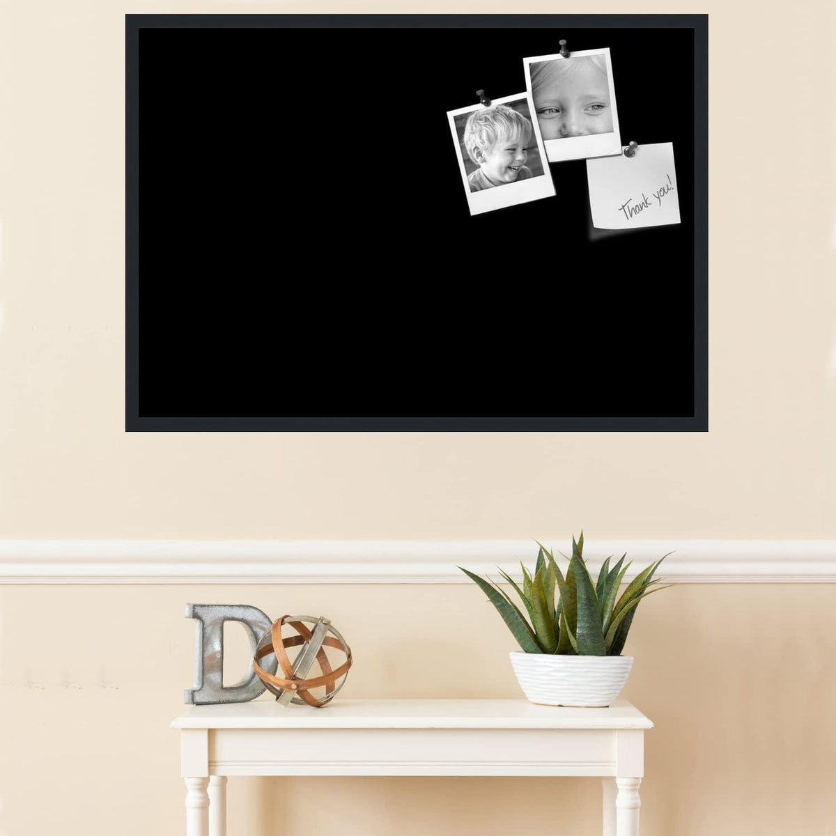 PinPix 40x28 Inch Cork Bulletin Board. This Decorative Framed Pin Board Comes...