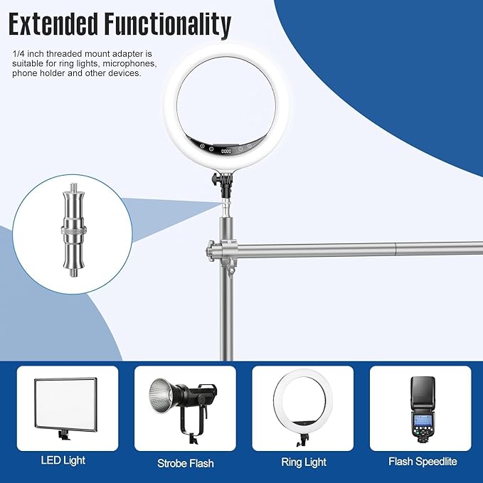Overhead Camera Mount Rig, Adjustable Aluminum Tabletop Platform - Image 2