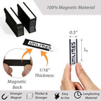 SmartSign Pack of 25 Magnetic 'C' Channel Label Holders | 0.5" x 2" - Image 3
