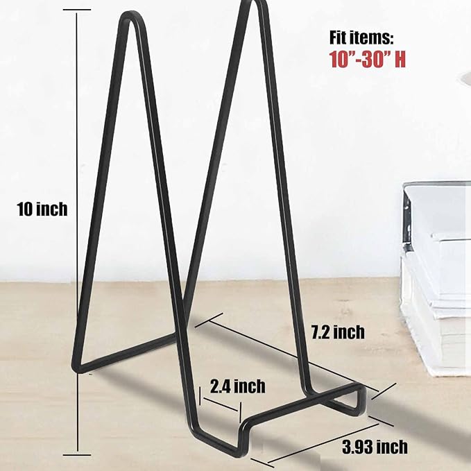 Decolore 4 Pack 10 Inch Large Display Stands Square Plate Holder Display Stand - Image 2