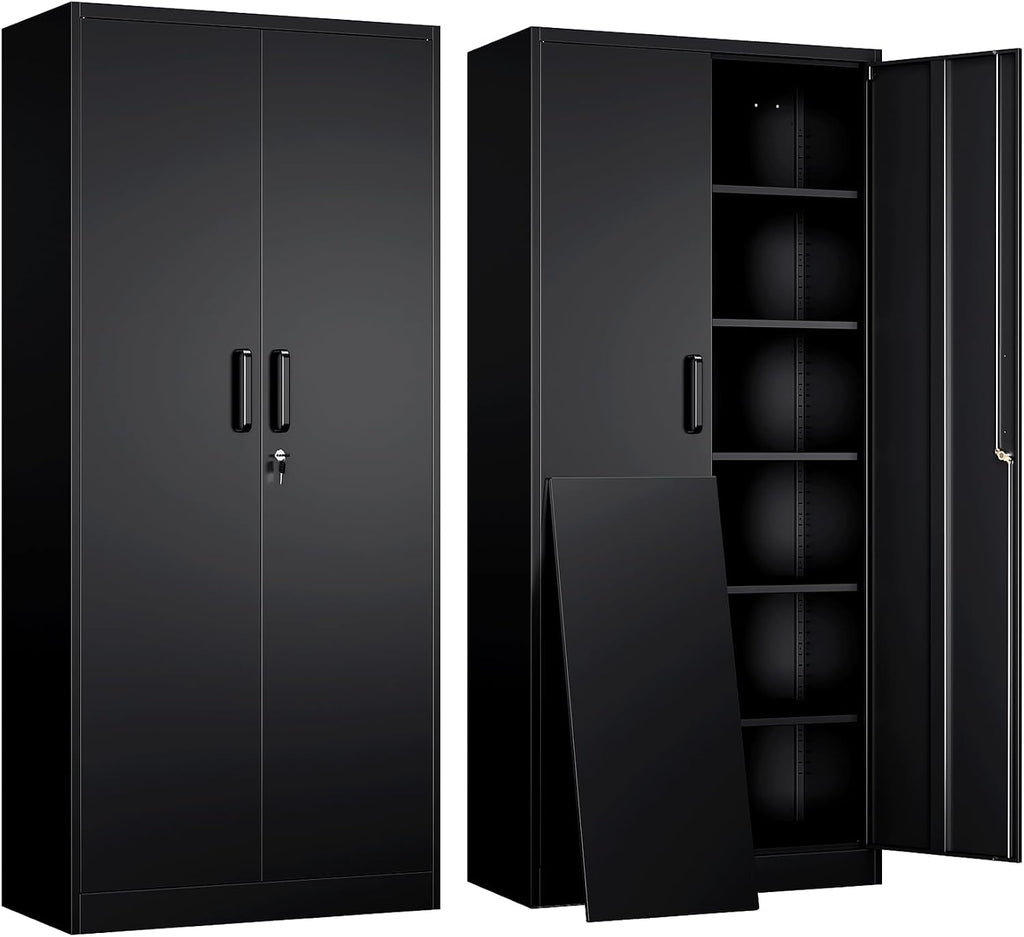 yizosh metal garage storage cabinet with 2 doors, main product view