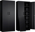 yizosh metal garage storage cabinet with 2 doors, main product view