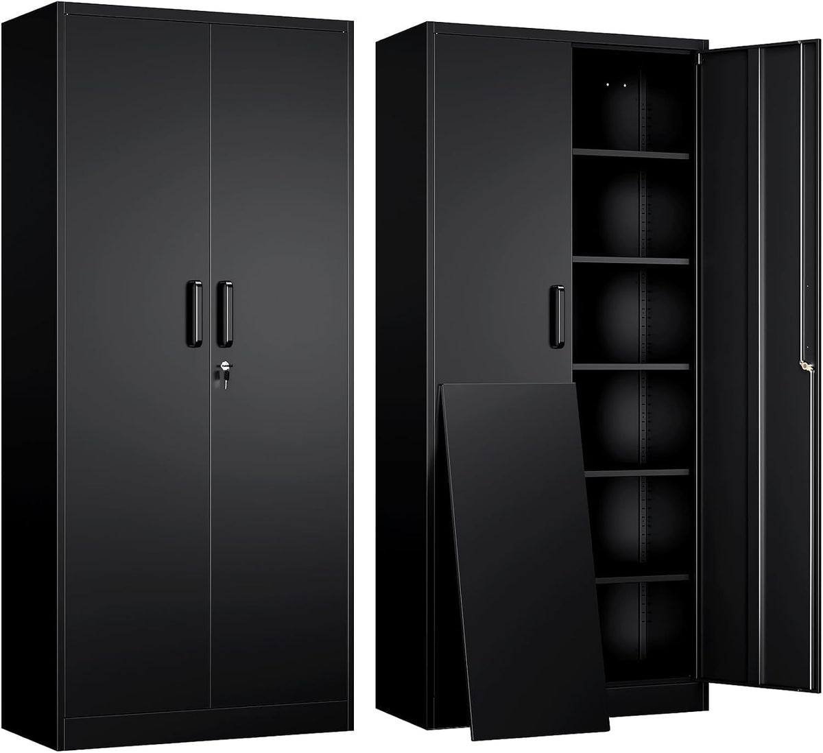 yizosh metal garage storage cabinet with 2 doors, main product view