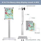 Sign Holder Stand, Heavy-Duty 8.5x11 Inch Aluminum Floor Stand - Image 9