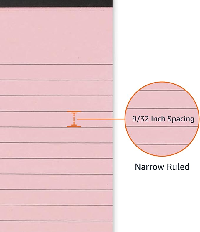 Amazon Basics Narrow Ruled 5-Inch by 8-Inch Lined Writing Note Pads - Image 3