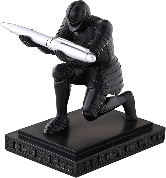 Amoysanli Knight Pen Holder Desk Organizers and Accessories Desk Decor Resin by Amoysanli