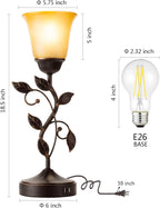 touch control leaf vintage table lamp with 3-way, package contents