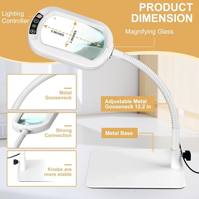 Veemagni 10X Rectangle Magnifying Glass - Image 6
