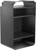 VIVO Under Desk Storage Cabinet, High Capacity Shelving Unit with Height Adjustable Shelves, Holds 44 lbs, Black, DESK-SC01