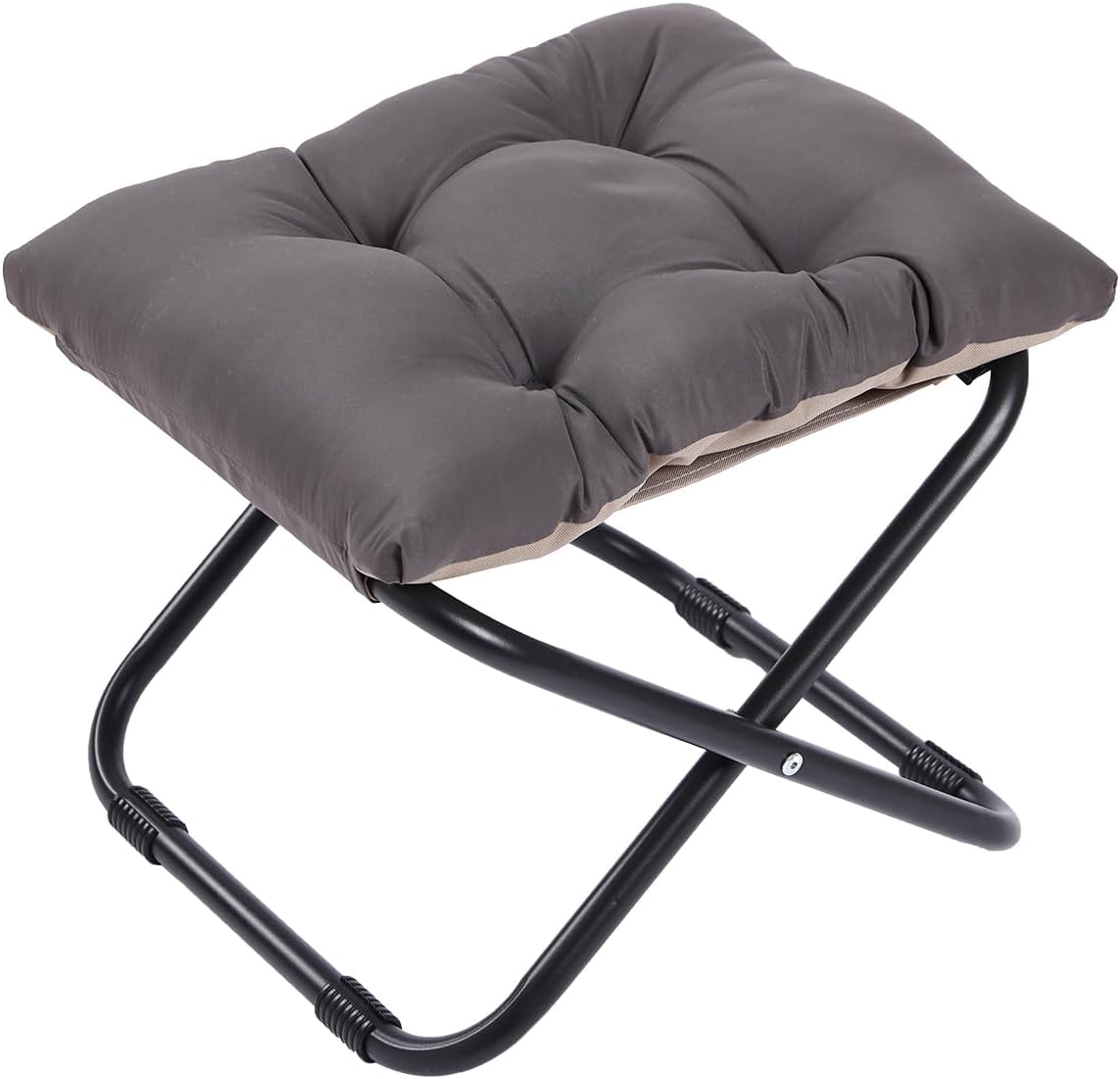 LITA Folding Ottoman, Upholstered Folding Foot Rest Stool for Living Room