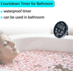 FCXJTU Digital Waterproof Shower Clock Timer, Bathroom Shower Countdown Timer - Image 4