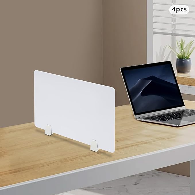4PCS Desk Dividers Office Partitions, Privacy Desk Panel Protective, Frosted - Image 4