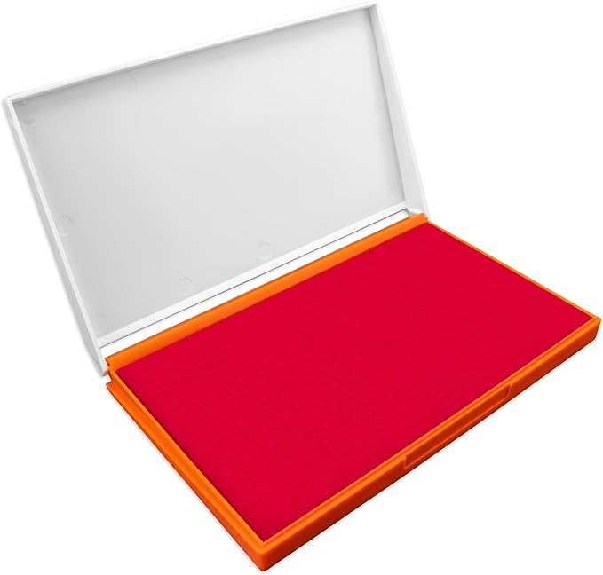 Plastic Case Stamp Pad Large Size, Crimson Red Color by ZIGEL