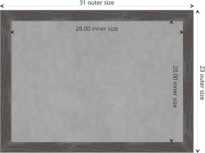 Amanti Art Grey Framed Magnetic Board 23x31 Medium Vision Board - Image 4