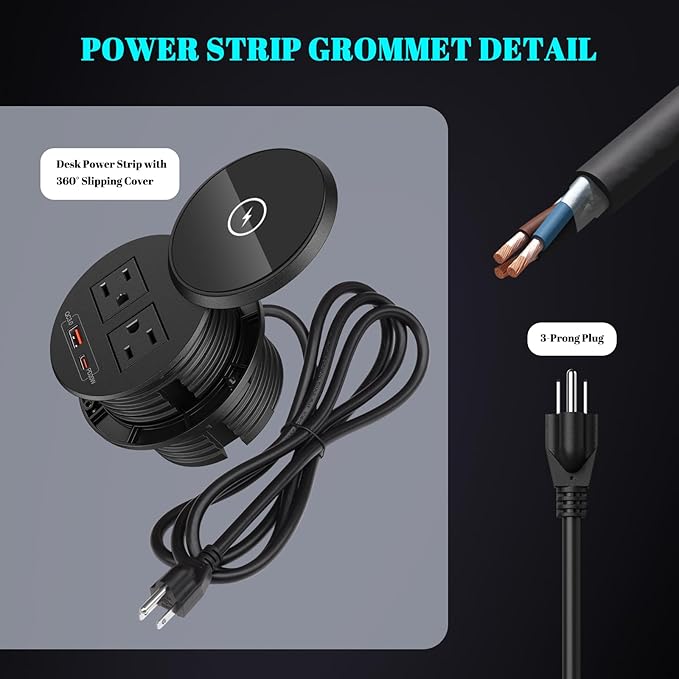 XBA PD 20W USB C Desk Power Grommet - Image 5