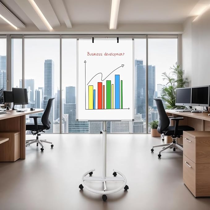 Mobile Dry Erase Board – 36x24 inches Height Adjustable Magnetic Portable - Image 6