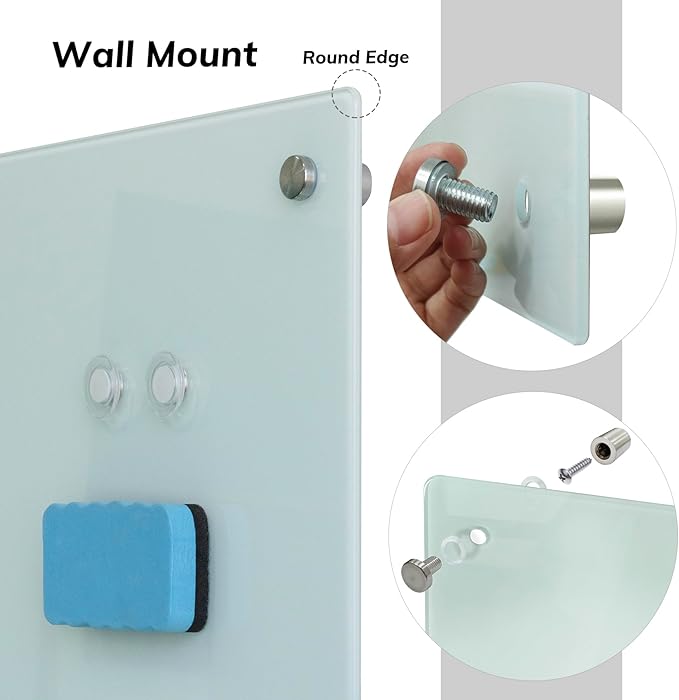 Gooderboard Glass Magnetic White Board – 72 x 48 Inches Dry Erase Frameless - Image 3