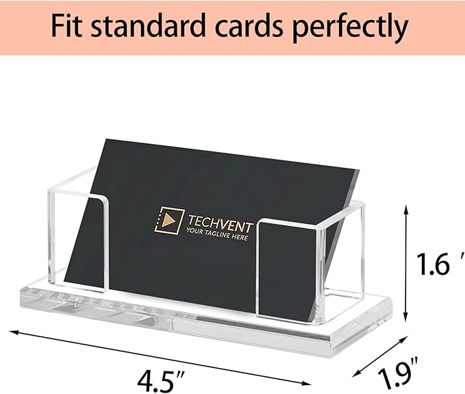 Weiai Acrylic Business Card Holder Stand - Image 3