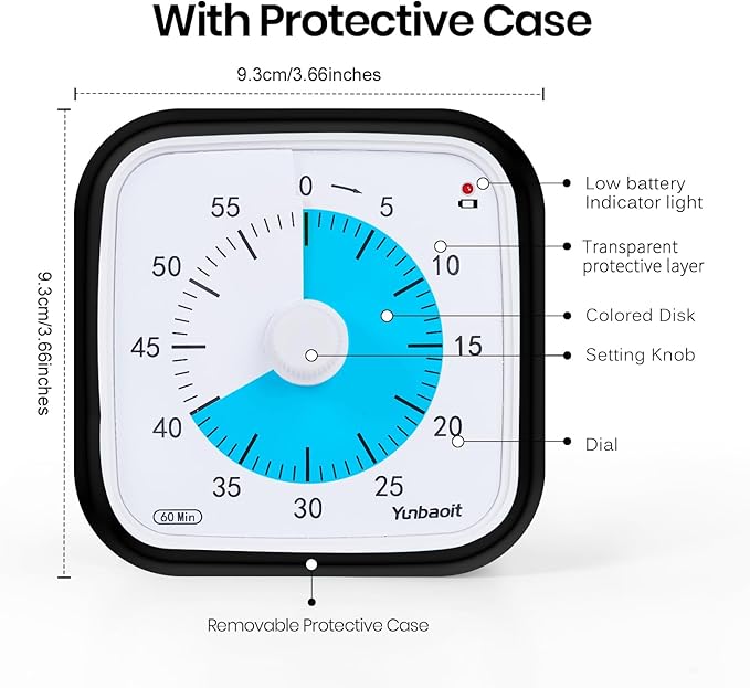Yunbaoit Upgraded Black Visual Timer - Image 3