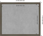 Amanti Art Grey Framed Magnetic Board 17x21 Small Vision Board - Image 3