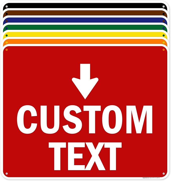 Custom Arrow, Custom Directional Sign, Down Arrow, 24x30 Inches, 55 mil thick by MySignCenter