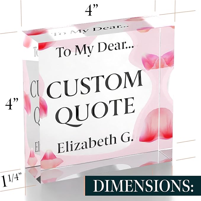 Personalized Gifts, Custom Quote Block Letter Board, Crystal-Clear Acrylic - Image 8