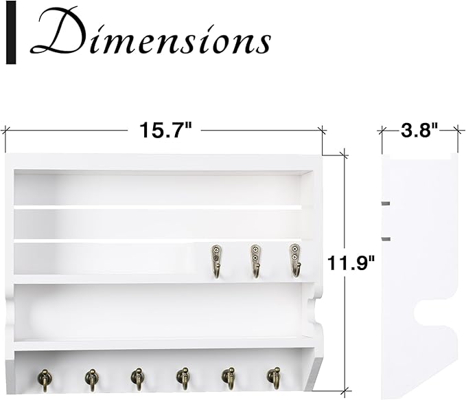 Mutsault Key Holder for Wall, Mail Organizer Wall Mounted - Image 3