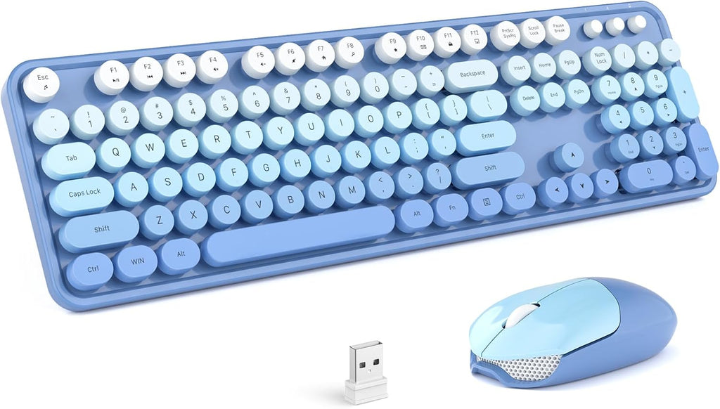 MOFII Wireless Keyboard and Mouse Combo, Full Size 2.4G Plug and Play