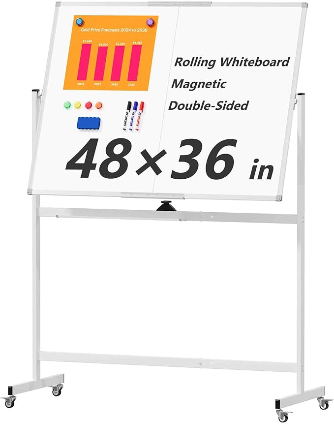 Neatsure Large Rolling Whiteboard on Wheels by Neatsure