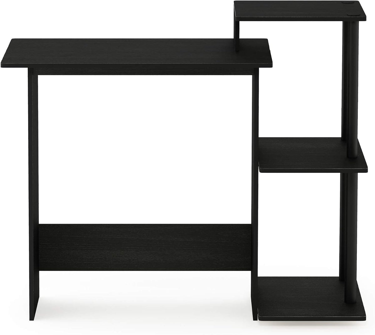 Furinno EFFICIENT Desk, 28.6" Wide Gaming Desk with 3 Open Side Shelves,...