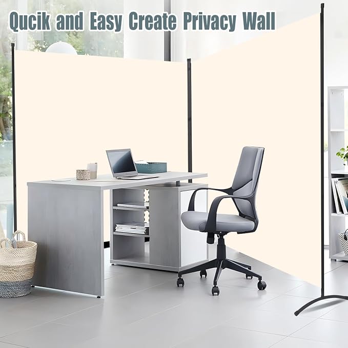 Room Divider 2 Panel Large Privacy Screens, Tall 6FT Partition Room Dividers - Image 5