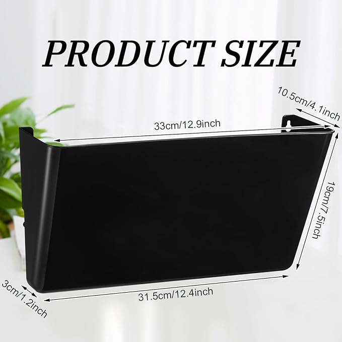 Colarr 8 Pcs Wall File Holder Organizer Plastic Wall Mount Mail Organizer - Image 2