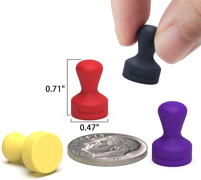 SMART&COOL Silicone Anti Scratch Push Pin Refrigerator Magnets, Thumbtack - Image 2