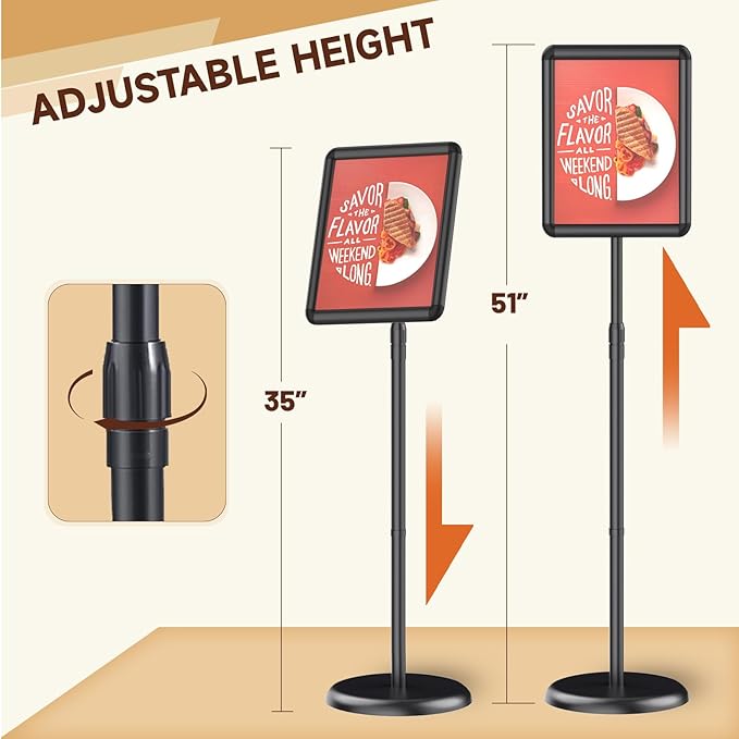 Newzueby Pedestal Floor Stand Sign Holder - Image 3