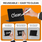 12 Pack Mini Chalkboard Signs for Food, 4”x3” Small Reusable Chalk Board Signs - Image 3