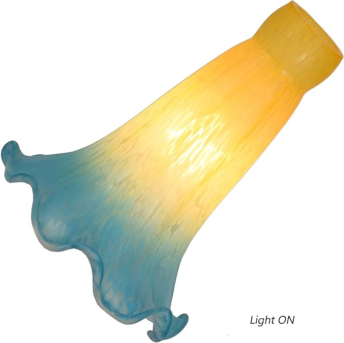 Bieye LS14S Lily Flower Blown Glass Lampshade - Image 2