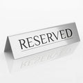 6 Reserved Table Signs – Silver Stainless Steel | Elegant, Durable & Reusable by ADAPTICGROUP