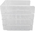 Jeanoko Desk Letter Tray Set Transparent Stackable Organizer - Image 5