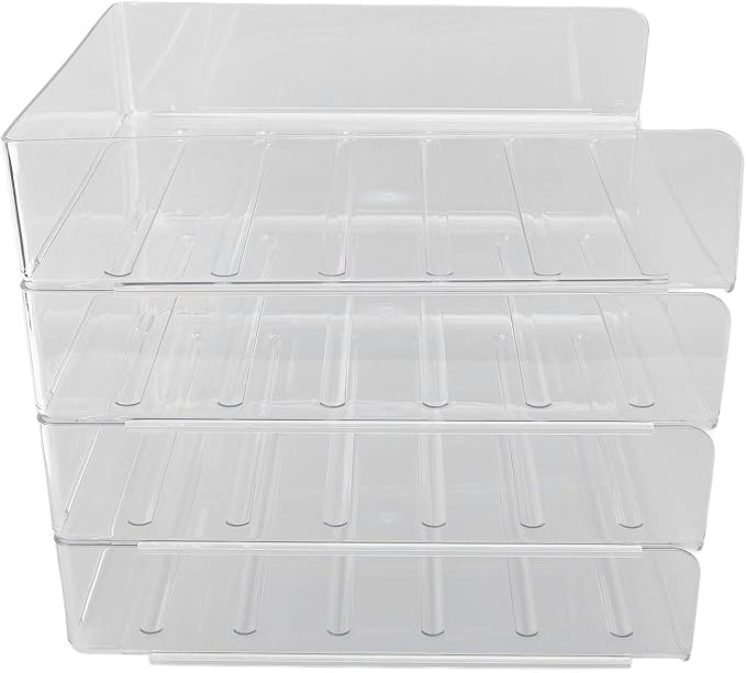 Jeanoko Desk Letter Tray Set Transparent Stackable Organizer - Image 5