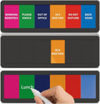 Office Door Signs with 6 Printed Status Options – Do Not Disturb, Out of Office by EliteSign
