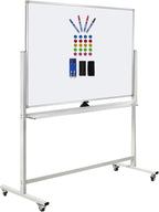 Max-officoo Mobile Whiteboard Magnet Dry Erase Board on Wheels Double-Sided by Unknown