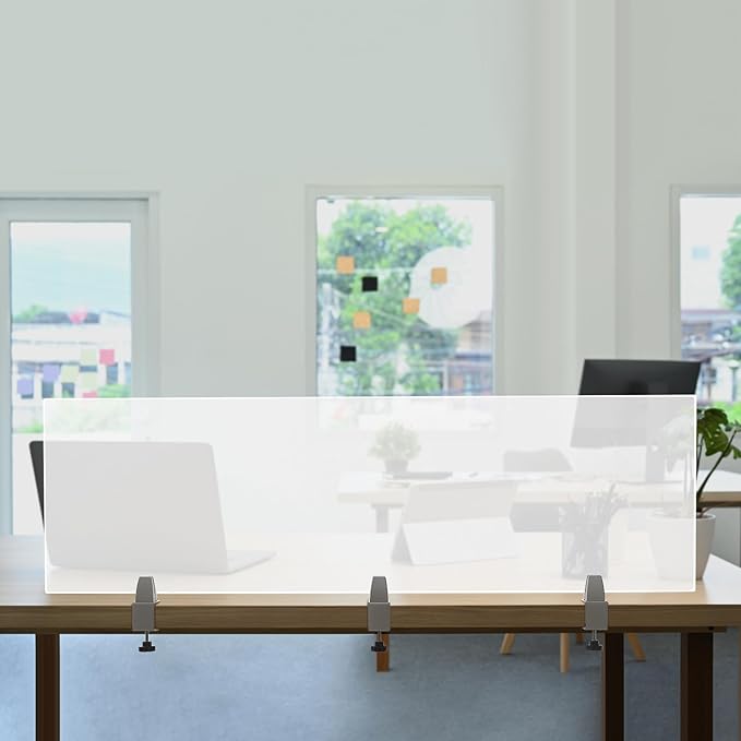 Desk Divider, Acrylic Desk Privacy Panels, Privacy Desk Screen, Frosted Acrylic by ZeStarDair