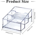 Meschett 3 Pack Clear Acrylic Business Card Holder, 3 Tier Premium Acrylic - Image 2
