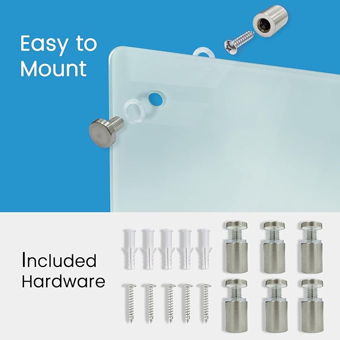 Magnetic Glass White Board 72"X36" Premium Tempered Dry Erase Boards Wall - Image 7