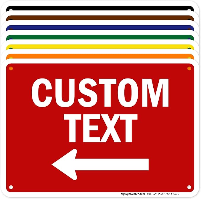 My Sign Center Custom Left Arrow, 7x10 Inches, Simple Style, Arrow Left by MySignCenter