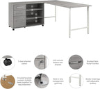Bush Business Furniture Hustle 72W x 30D Computer Desk and Storage Cabinet - Image 8