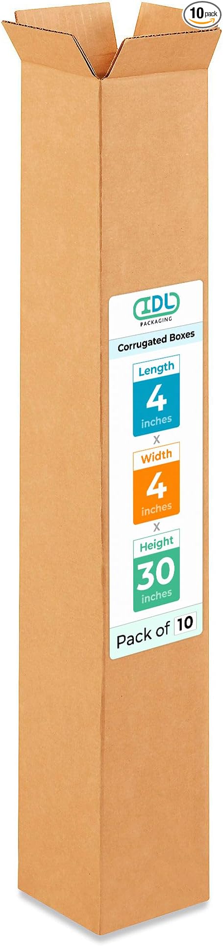 Tall Moving & Shipping Boxes 4x4x30 inches by IDLPackaging